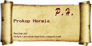 Prokop Hermia névjegykártya